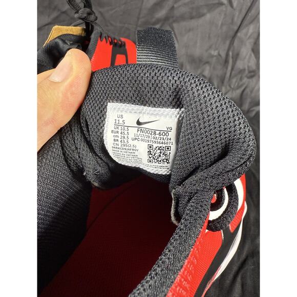 Nike Alpha Huarache 4 Keystone Baseball Shoes Mens 11.5 Cleats New Red Black - Picture 8 of 9